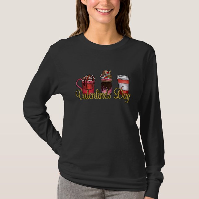 Valentine Day Coffee Lover Heart Costume Shirts Me (Front)