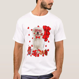 Valentine Day Cute Maltese T-Shirt