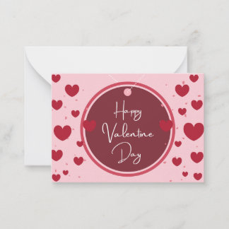 Valentine Day Flat Note Card
