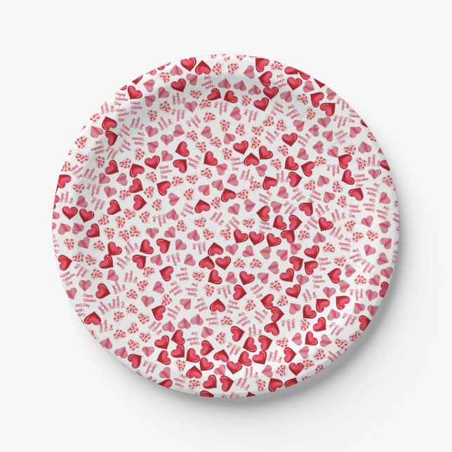 Valentine Day Funny Love Paper Plates (Front)