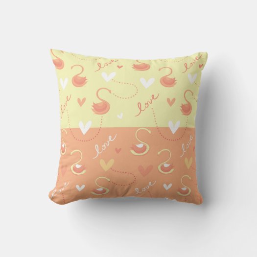 Valentine Day Heart Love Written in Yellow Orange