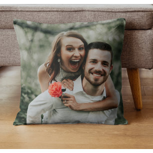 Valentine day love custom photo throw pillow