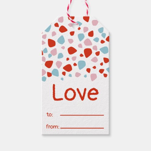 Valentine Day  Love Gifts heart Custom Names  Gift Tags