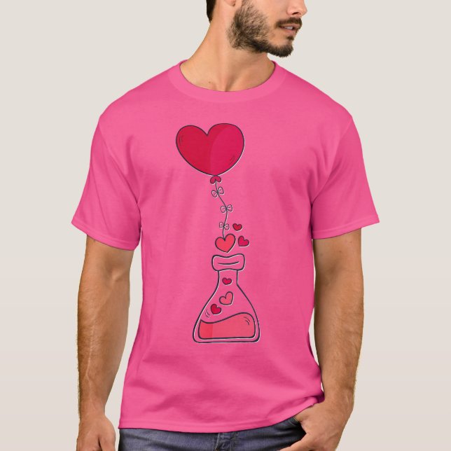 Valentine Day Love Heart Red Tee Best Gift Chemist (Front)