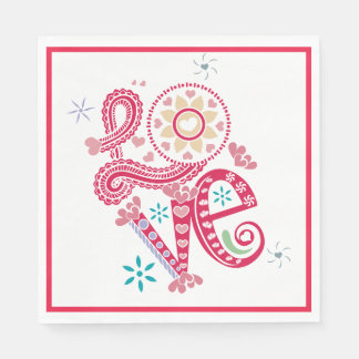 Valentine Day LOVE Napkins