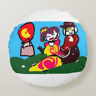 Valentine day love round pillow