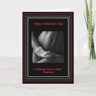 Valentine' Day:  Pearl Necklace Holiday Card