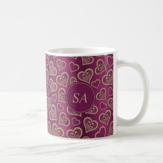 Valentine Day Purple n Brown Hearts