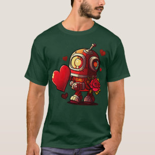 Valentine day robots love love T-Shirt