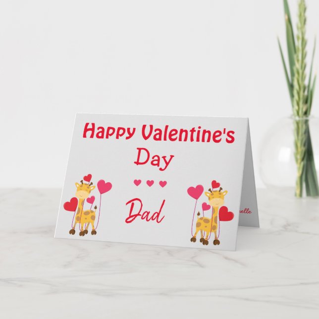 Valentine Day Safari for Dad Card (Front)