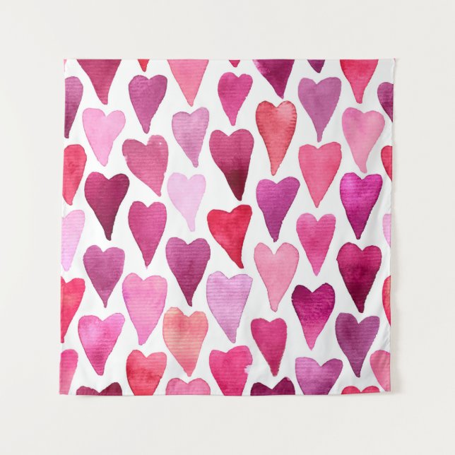 Valentine day seamless pattern tapestry (Front)