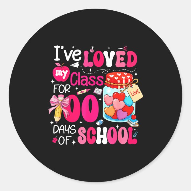 Valentine Day Shirt My Cl Is Full Of Sweethearts T Classic Round Sticker (Front)