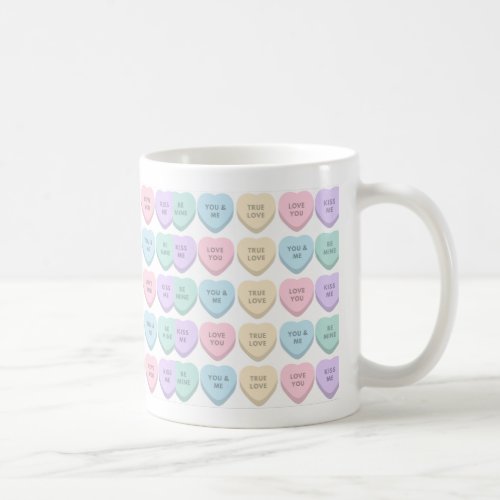 Valentine Day Sweet Heart Candy Coffee Mug