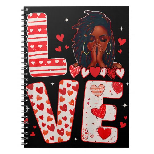 Valentine Days Black African American Costume Notebook