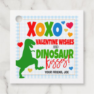 Valentine Dinosaur Gift Tag