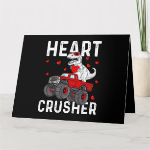 Valentine Dinosaur Monster Truck T Rex Hearts Todd Card