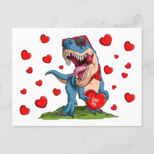Valentine Dinosaur Postcard