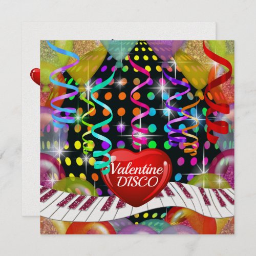 Valentine Disco Dance Invitation