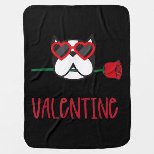 Valentine Dog Heart Love Valentines Day Love Baby Blanket