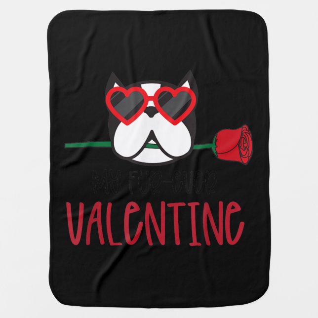 Valentine Dog Heart Love Valentines Day Love Baby Blanket (Front)