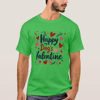valentine dogs 2025 friends retro T-Shirt