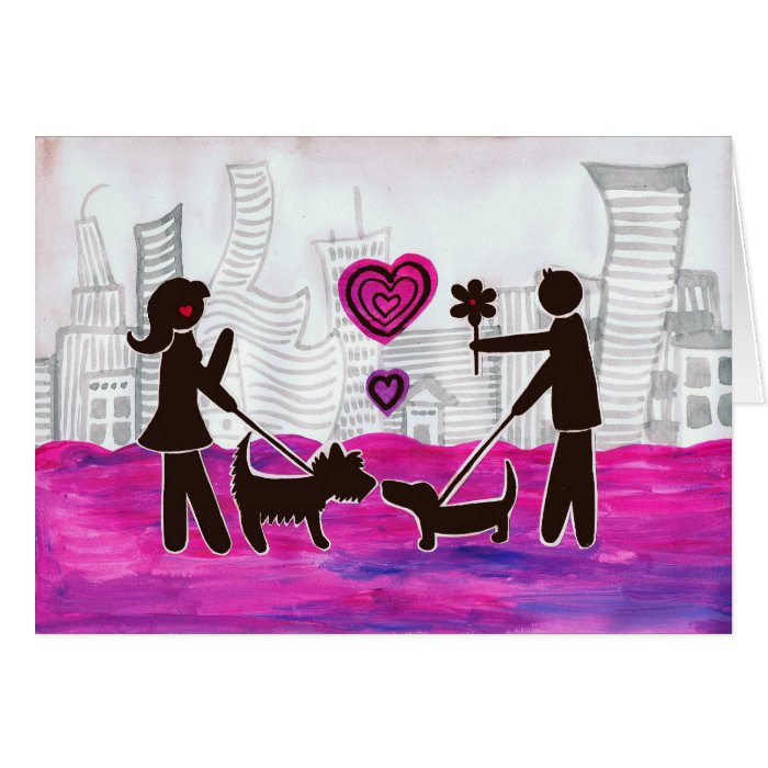 valentine dogs greeting cards