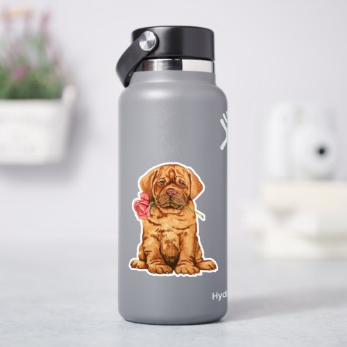 Valentine Dogue de Bordeaux Vinyl Sticker