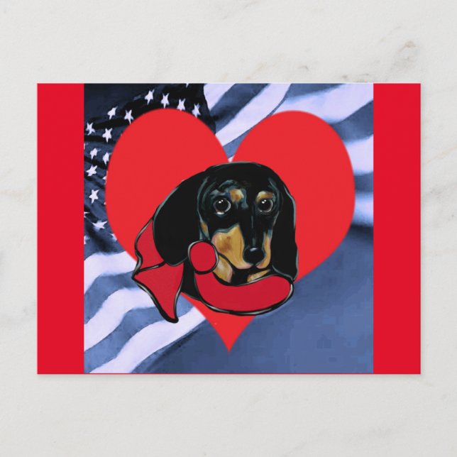 VALENTINE DOXIE HOLIDAY POSTCARD (Front)