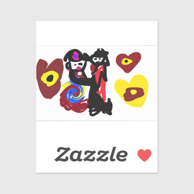 Valentine dream dance day sticker (Sheet)