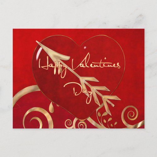 Valentine Elegance Holiday Postcard