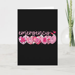 Valentine Emergency Department Nurse Hearts Er Rn Card