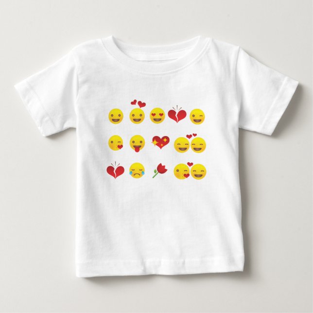 Valentine Emojis Baby T-Shirt (Front)
