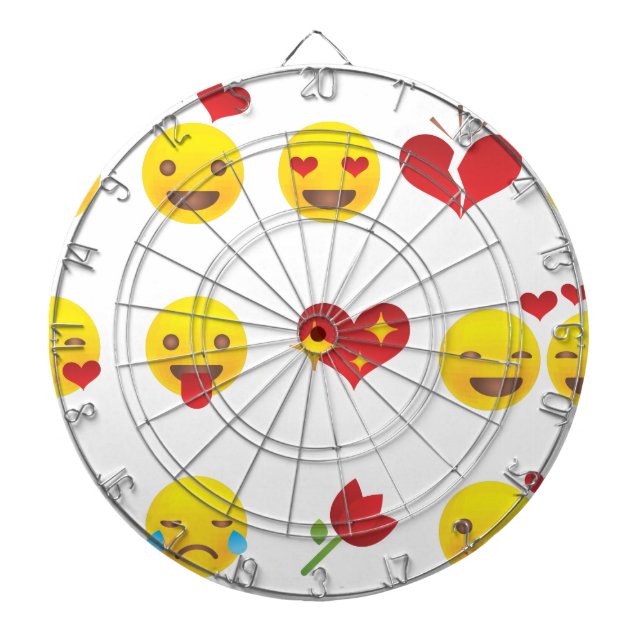 Valentine Emojis Dartboard (Front)