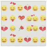 Valentine Emojis fabric