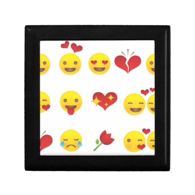 Valentine Emojis Keepsake Box (Front)