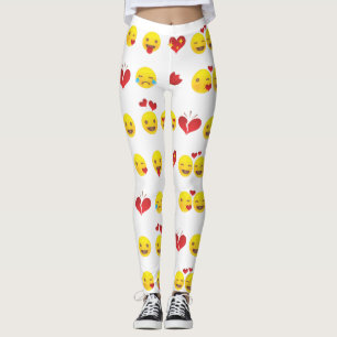 Valentine Emojis leggings