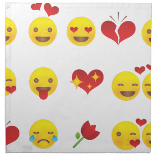 Valentine Emojis Napkin