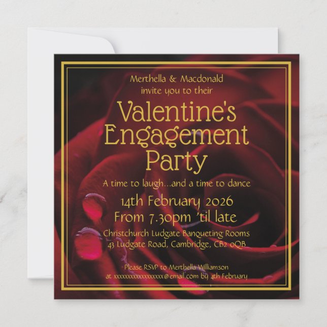 VALENTINE ENGAGEMENT Christian Scripture Invitation (Front)