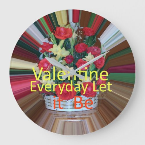 Valentine Everyday Share the Love Large Clock