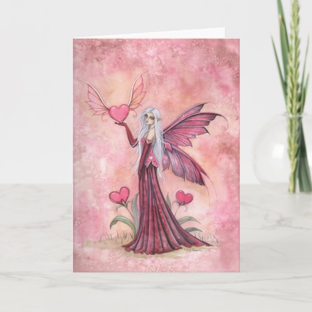 Valentine Fairy Card Faerie Art (Front)