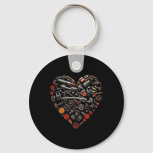 Valentine Fitness Weights And Gym Workout Heart Gr Keychain