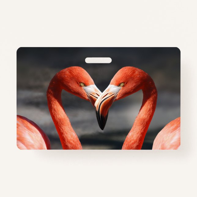 Valentine Flamingo Badge (Front)