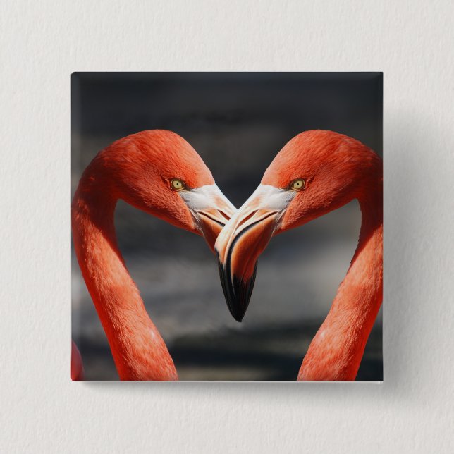 Valentine Flamingo Button (Front)