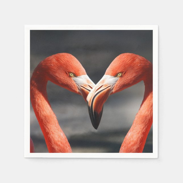 Valentine Flamingo Napkins (Front)