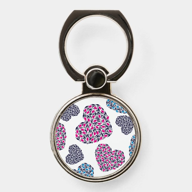 Valentine Floral Heart iPhone Holder | Ring Stand (Front)