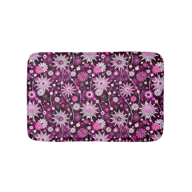 Valentine Floral Pattern Bathroom Mat (Front)