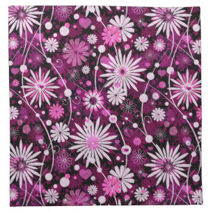 Valentine Floral Pattern Cloth Napkin