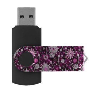 Valentine Floral Pattern Flash Drive