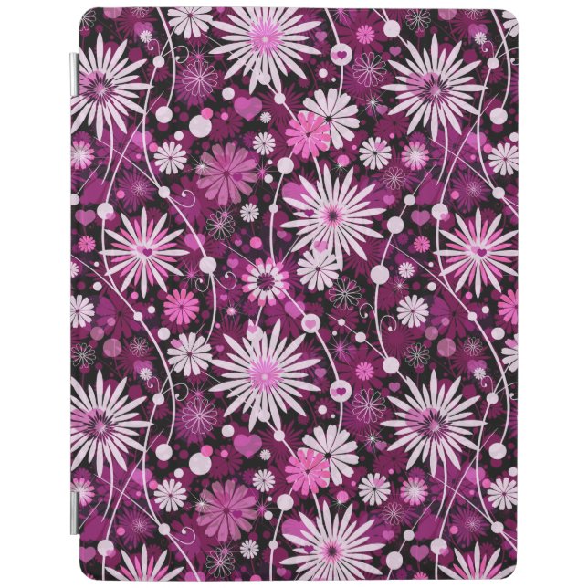 Valentine Floral Pattern iPad Smart Cover (Front)