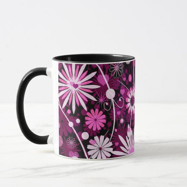 Valentine Floral Pattern Mug (Left)
